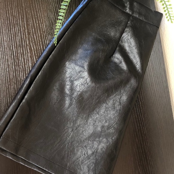 Faux Leather Mini Skirt - Picture 2 of 7